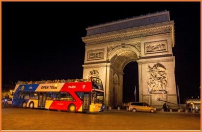 Paris Open Tour Tour Bus By Night Tour Wheels And Ways